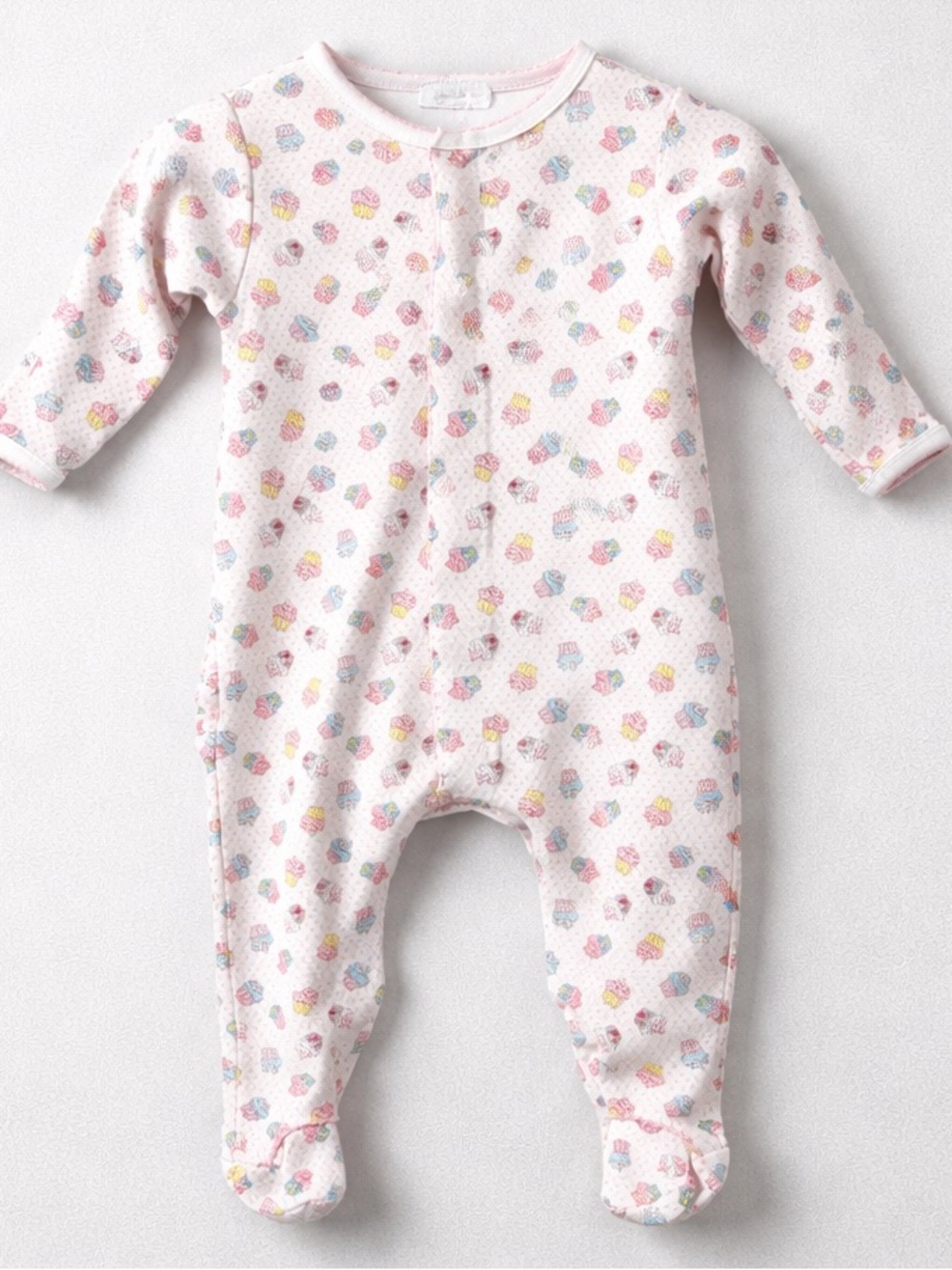Magnolia Baby cupcake Printed footie Pima cotton size 3 months